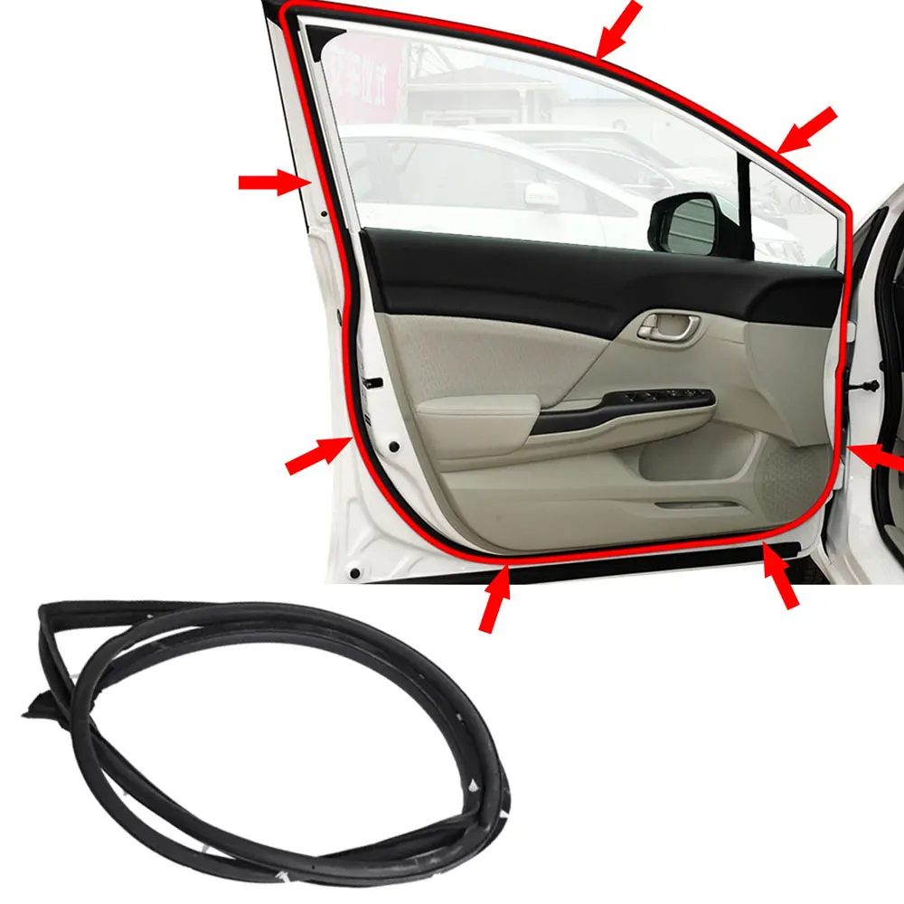 Car Door Weatherstrip Moulding Seal Strip Front Rear Left Right For Honda Civic 2006 2007 2008 2009 2010 2011 72350-SNE-A01