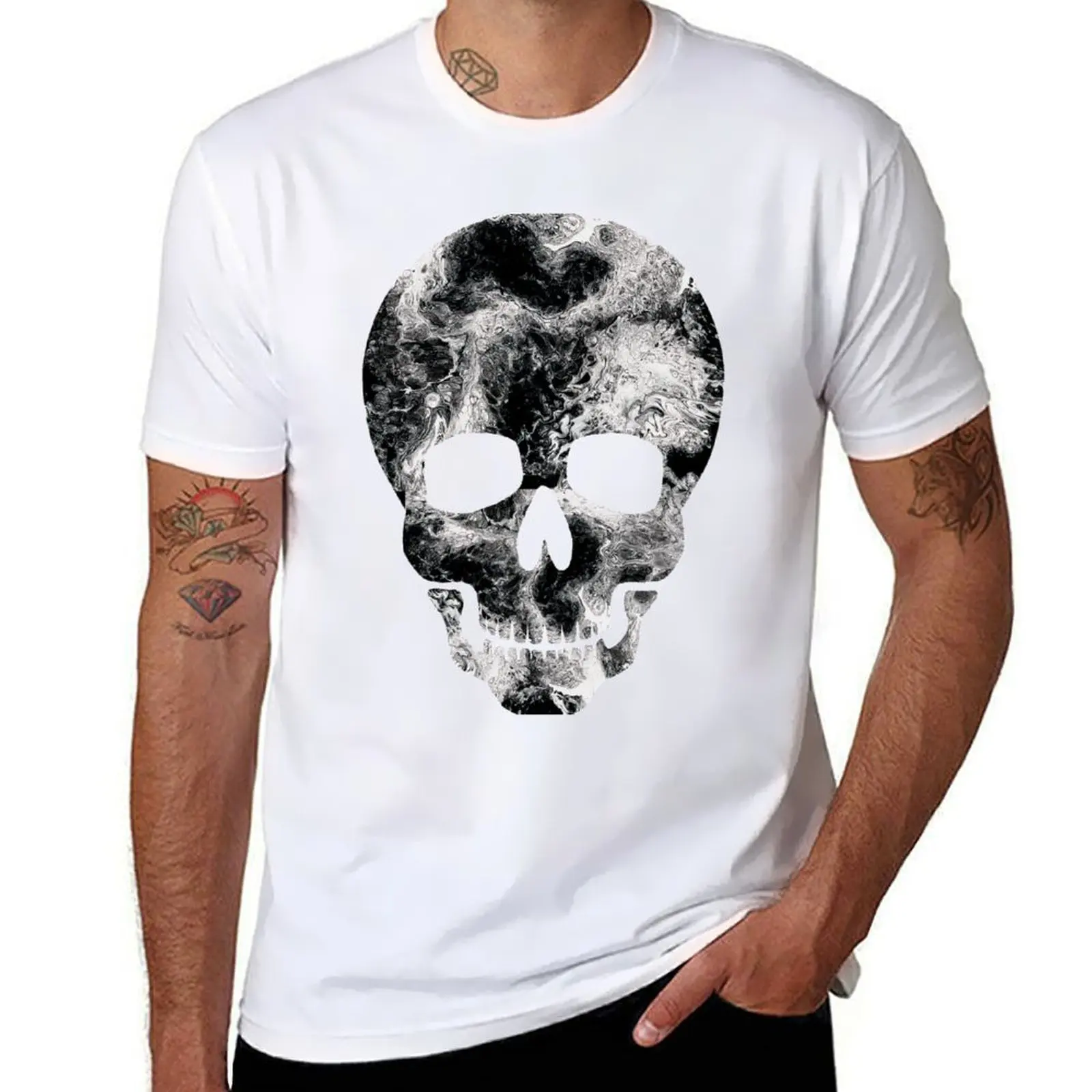 

There is Beauty in darkness abstract skull black T-Shirt graphic t shirts for man t shirt man luxury T-Shirt