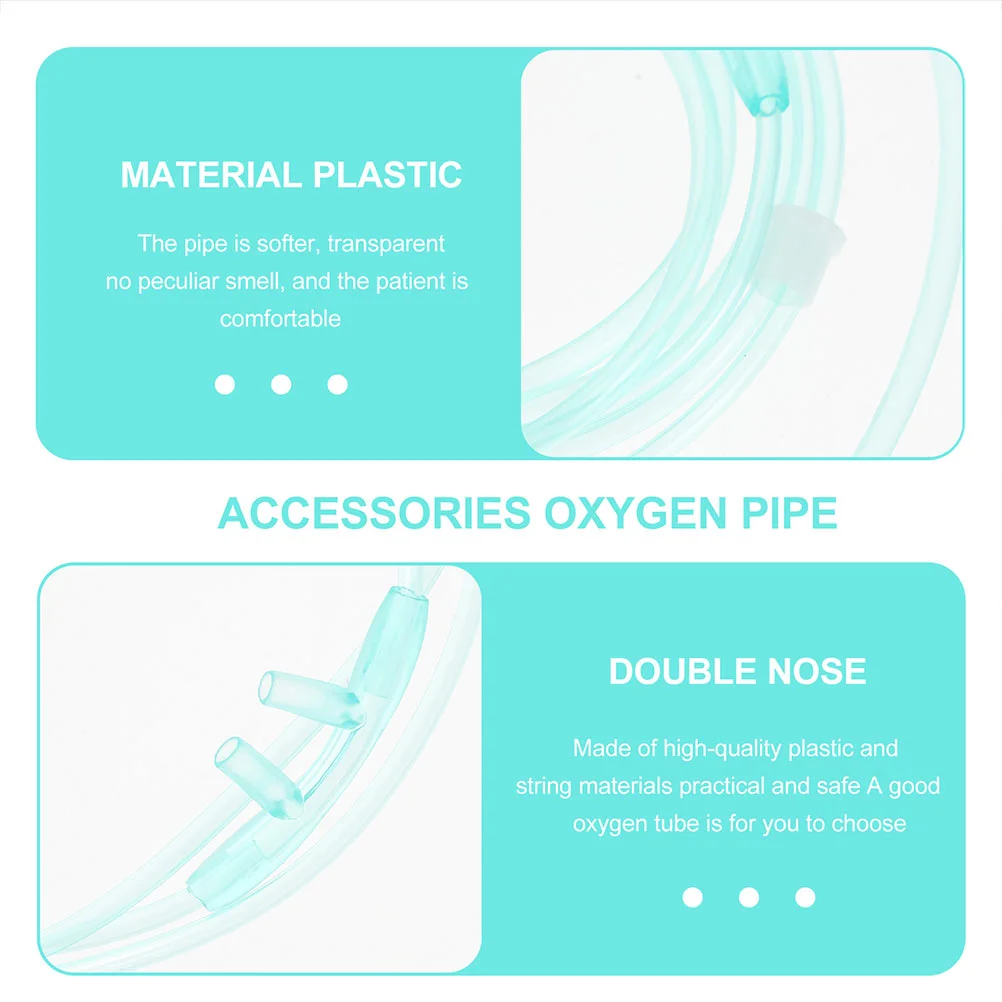 12 Pcs Medical Oxygen Pipe Disposable Nasal Cannula Tube Tubing Concentrator Plastic