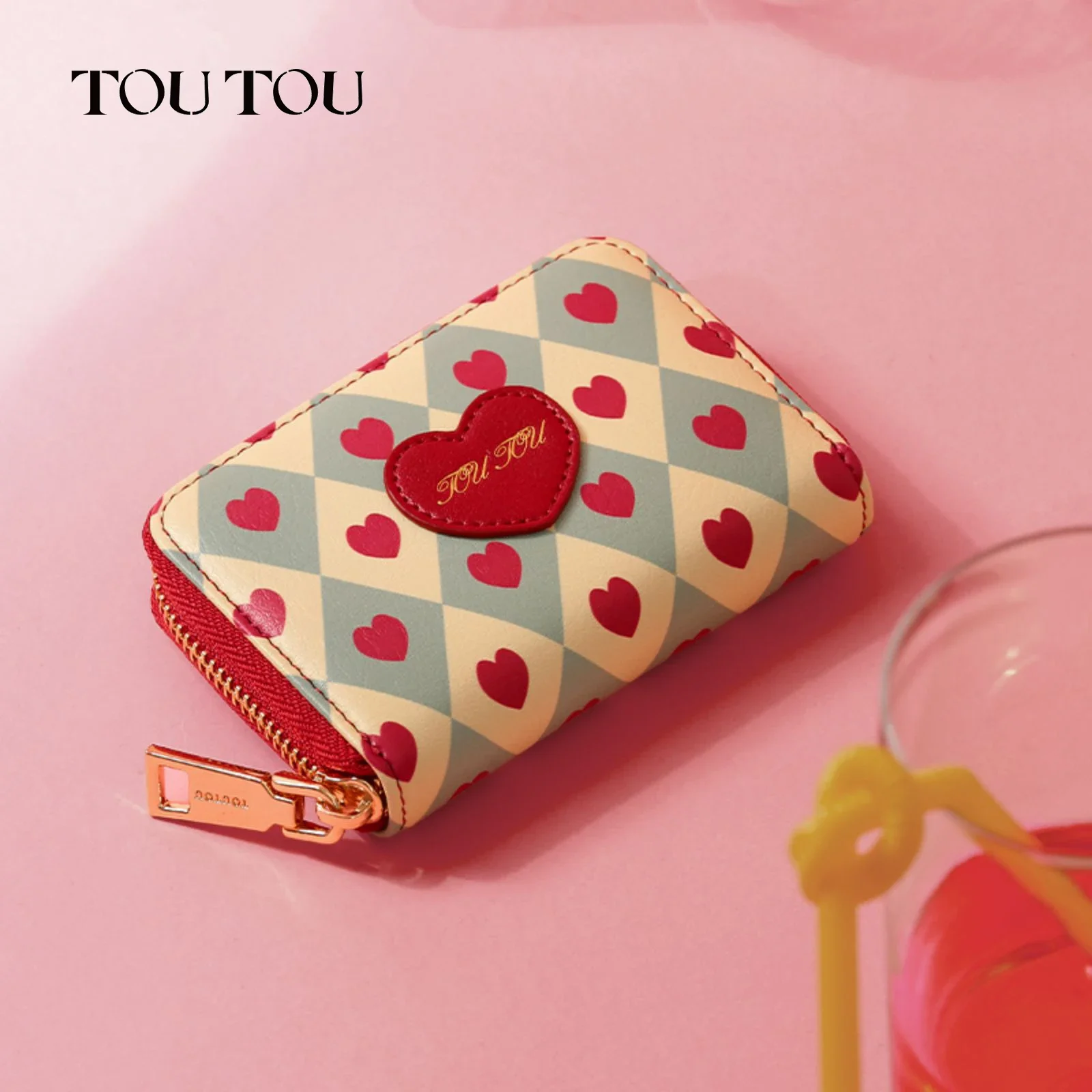 TOUTOU New Love Card Case Coin Bag Original Design Wallet Card Case Anti-Theft Credit Card Holder Coin Pouch Coin Bag