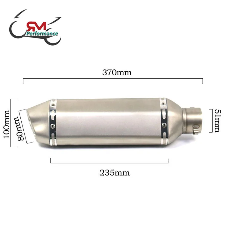 38-51mm Universal Akrapovi Motorcycle Exhaust Muffler Racing Modified Pipe Escape Moto for MT09 NMAX YZF CBR650 R6