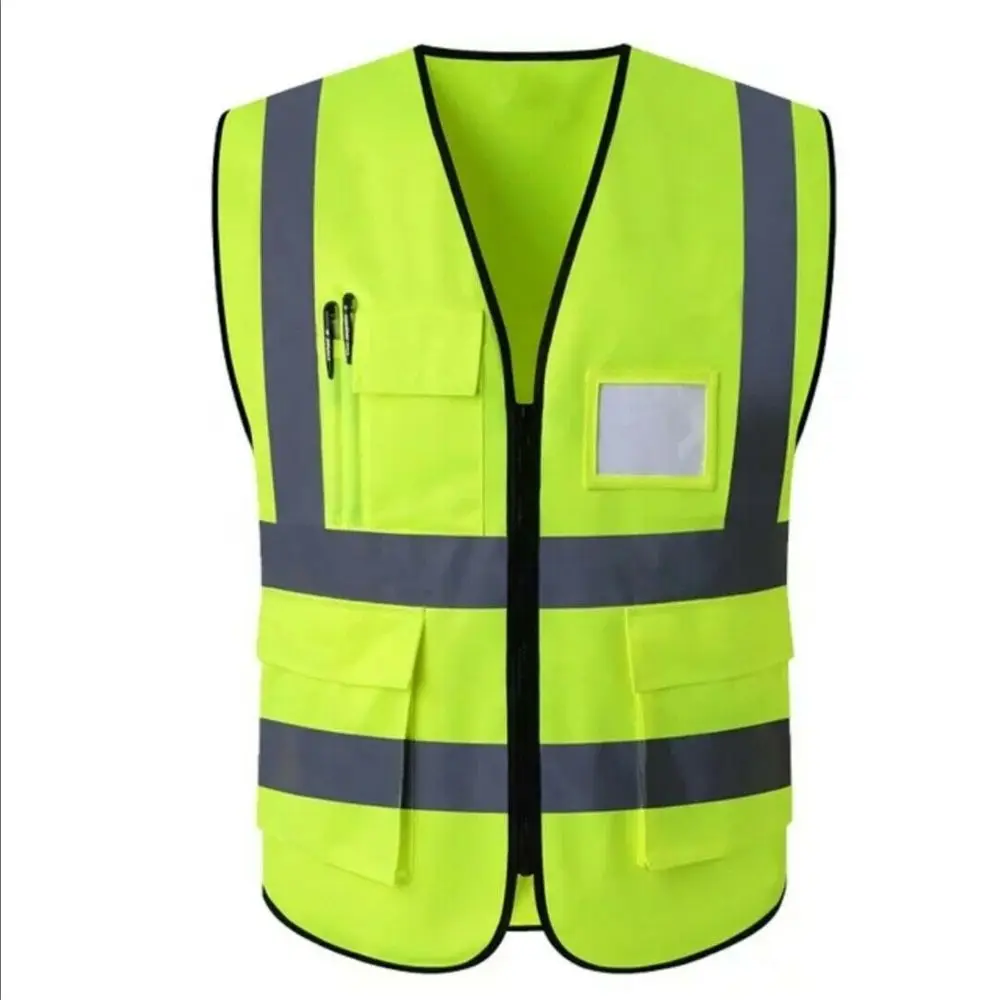 Reflective Warning Vest High Visibility Safety Vest With Pocket Warning Vest Washable Security Waistcoat Workplace Safety Supply