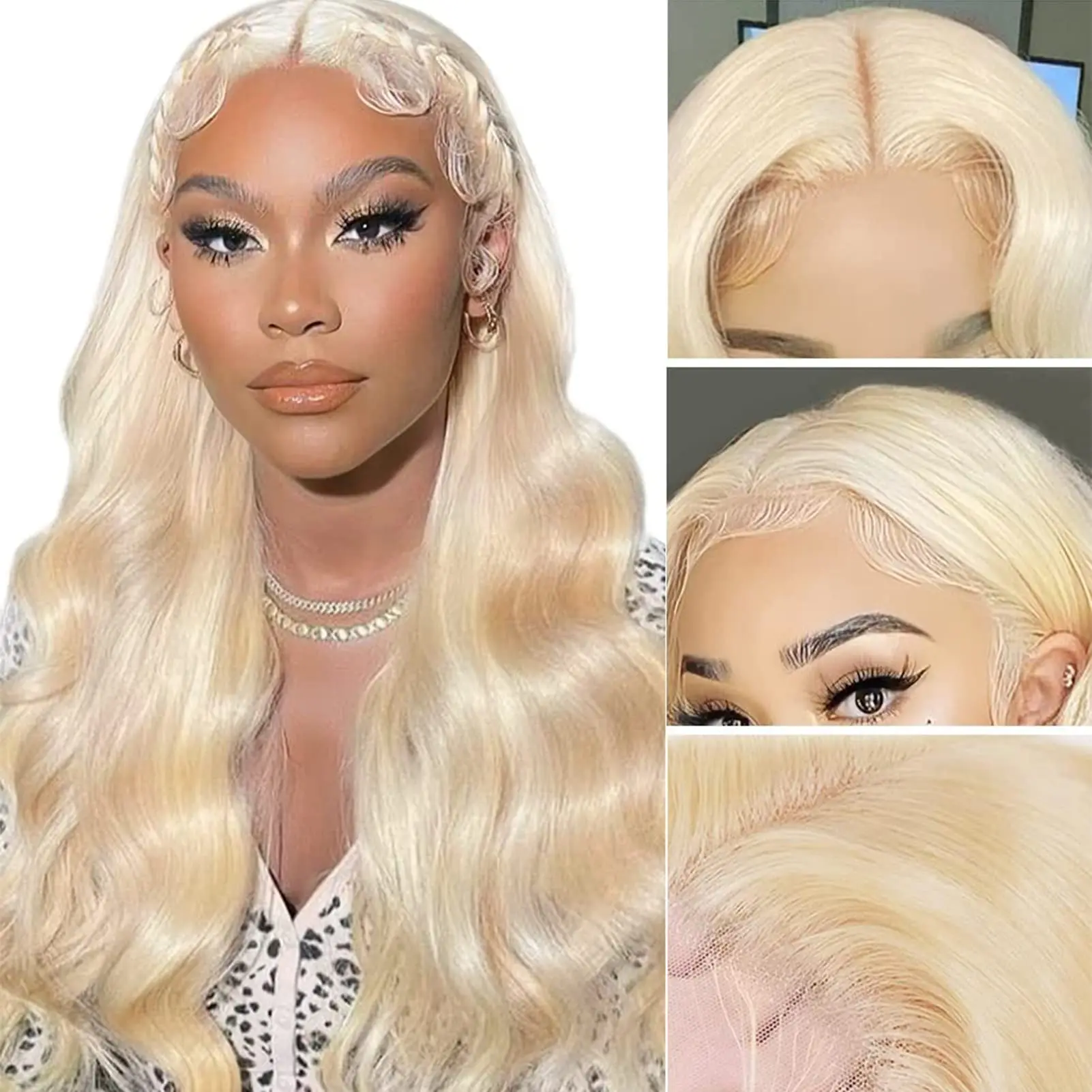 Firieya 13x4 Hd przezroczyste peruki typu Lace Front 613 blond koronkowe peruki z przodu dla czarnych kobiet brazylijskie fale ludzkie włosy peruki