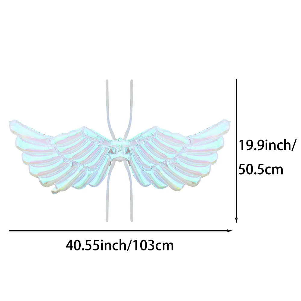 عبوتان من بالونات جناح يونيكورن الملونة، بالونات ملونة من رقائق جناح يونيكورن، مناسبة لحفلات عيد الميلاد وعيد الميلاد وجمعات الأصدقاء