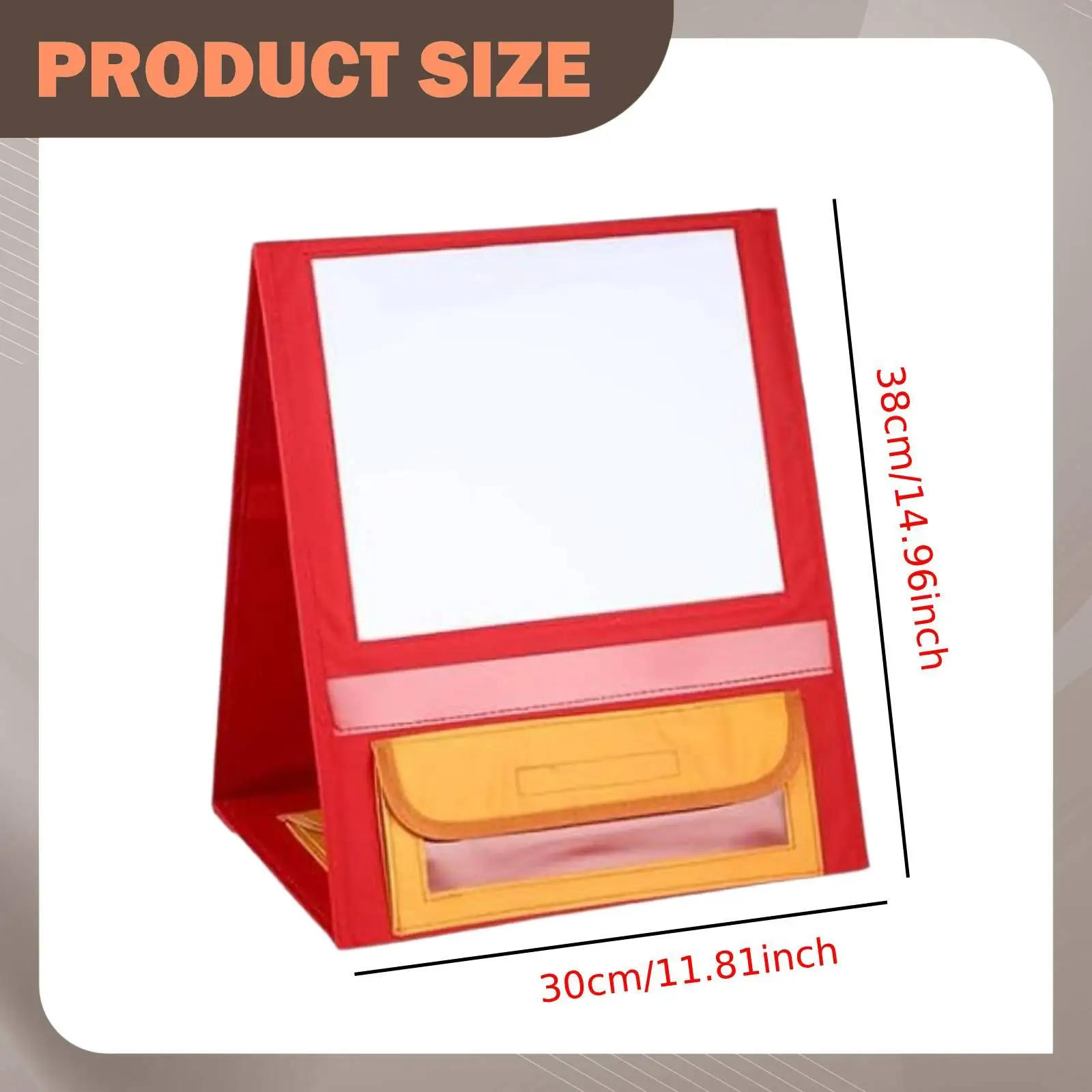 Magnetic Desk Mat Table Top Reusable Whiteboard Compact Double Sided Pocket Chart Teaching Board for Office Classroom