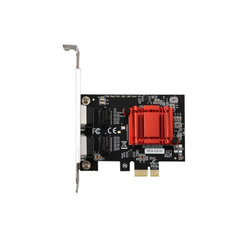 Двухпортовая гигабитная PCI-E сетевая карта Ethernet 10/100/1000 Мбит/с, Intel-чип, стандартный адаптер локальной сети для настольной LAN-карты, игровая PCI-E карта