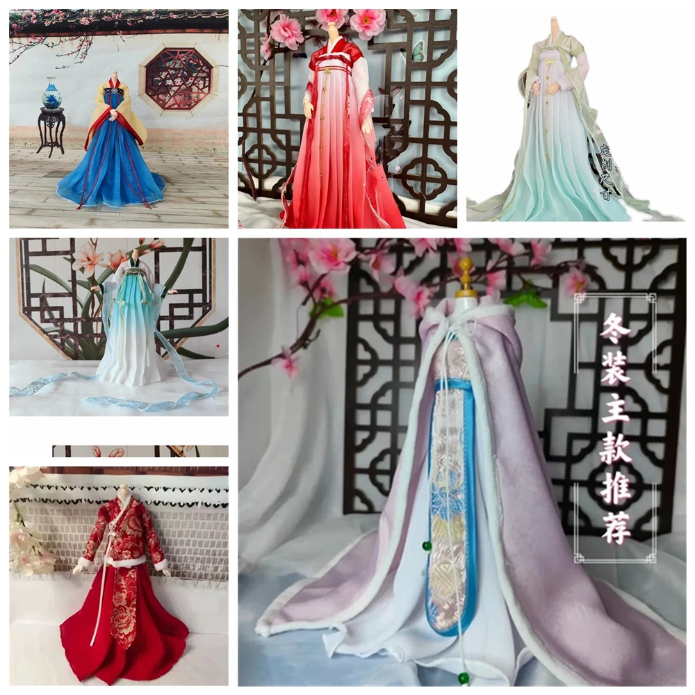 

1/6 Female Tradition Hanfu Long Dress Chinese Ancient Doll Cosplay Clothing Suit Model for 12inch Figure Customize Toys