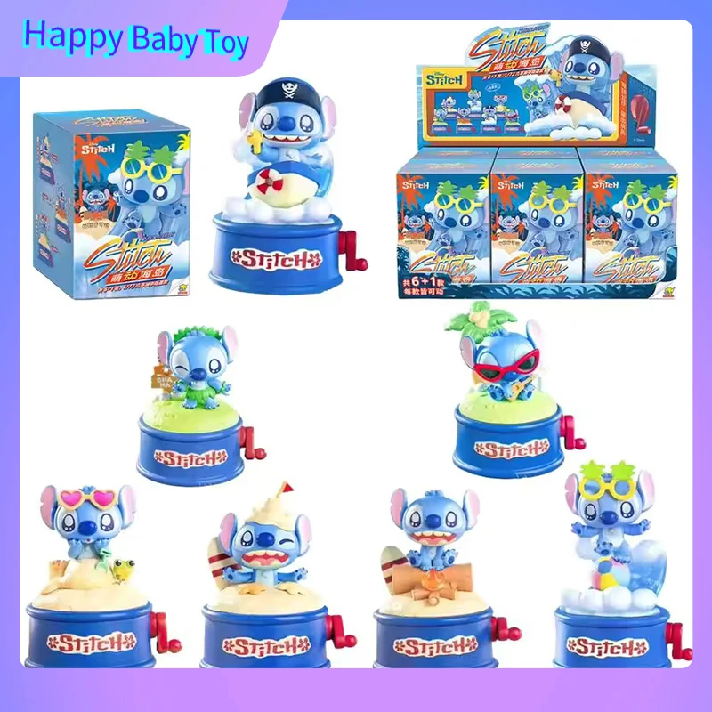 

100% натуральная Disney Stitch Mengdong Island слепая коробка аниме фигурка Лило и Стич настольный орнамент коллекция подарки на день рождения