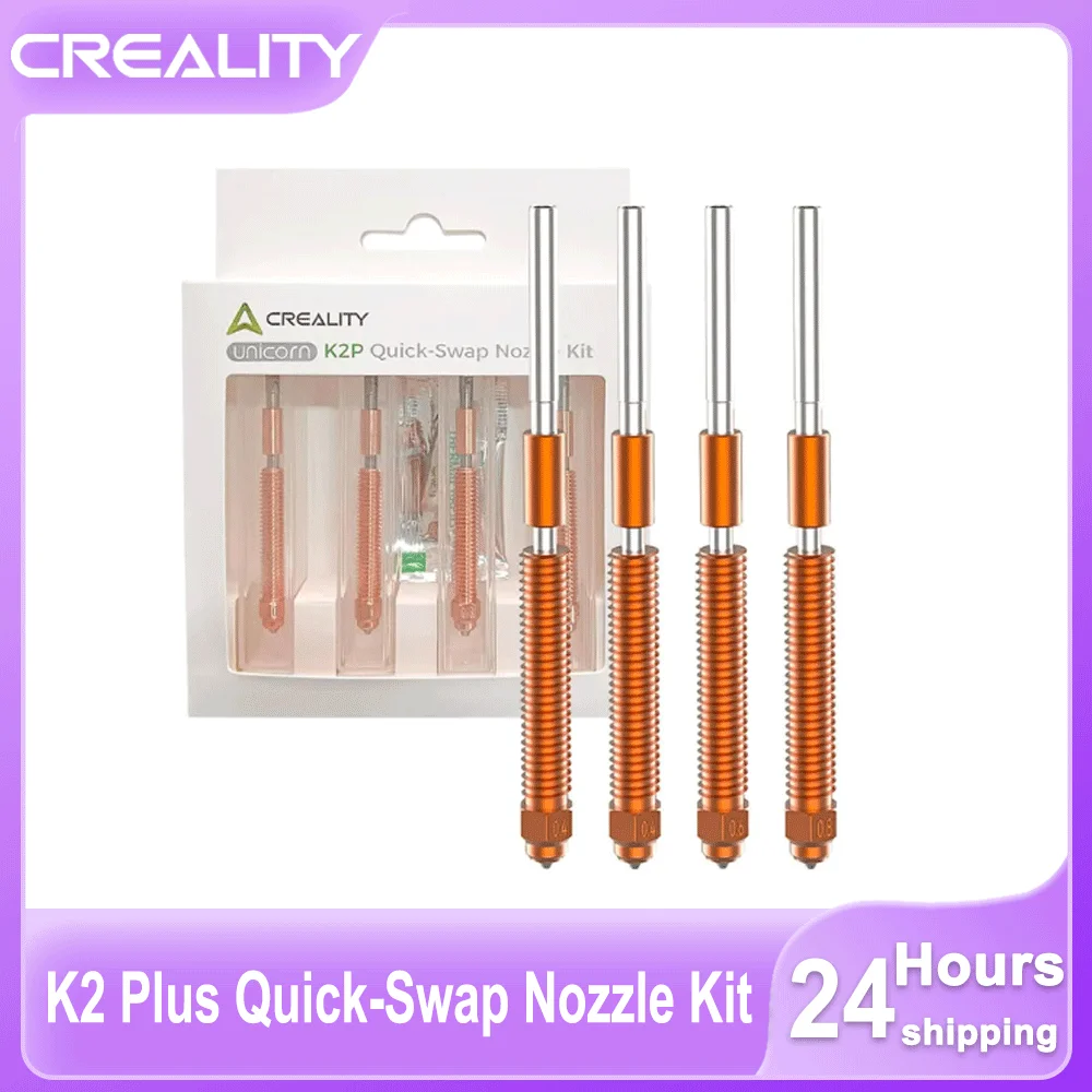 

Сопла Creality K2 Plus, 4 шт., 0,4/0,6/0,8 мм, быстросменное сопло для 3D-принтера, сопло из медного сплава и закаленной стали для K2 Plus