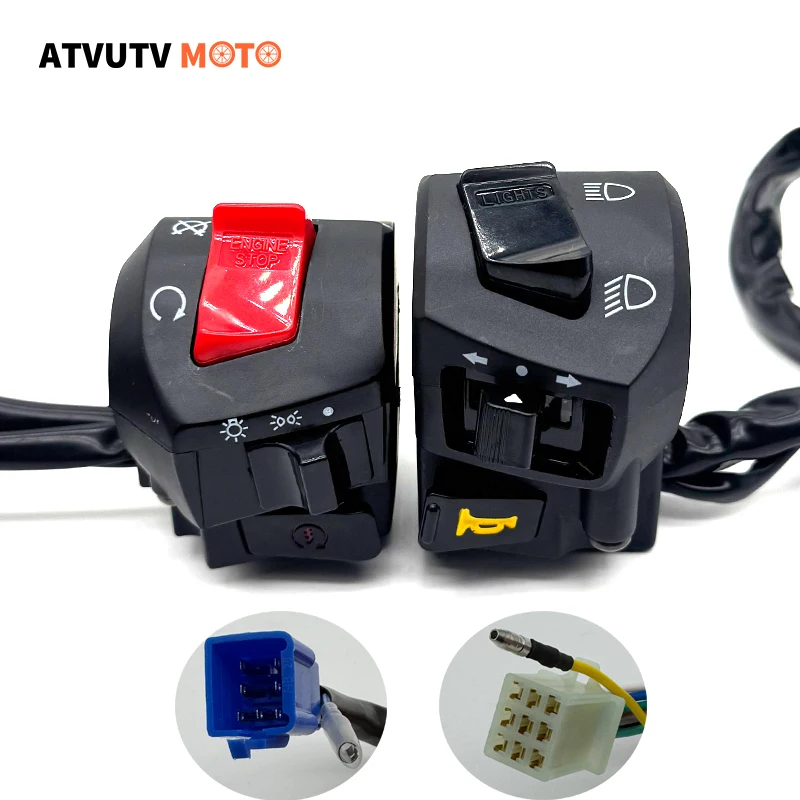 22mm 7/8 "Motorrad Schalter Motorrad Hupe Taste Blinker Nebel Lampe Licht Elektrische Start Lenker Controller Schalter CBR