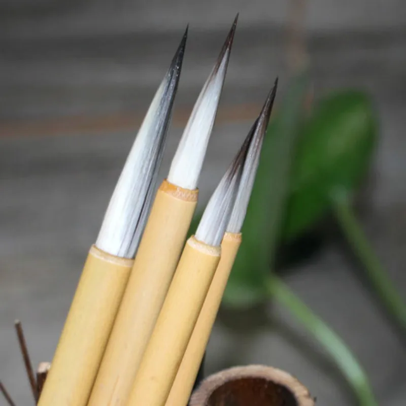 Weasel Hair Woolen Hair Chinese Calligraphy Brush Pen Slender Gold Brush Landscape Chinese Painting Brush Script Practice Brush