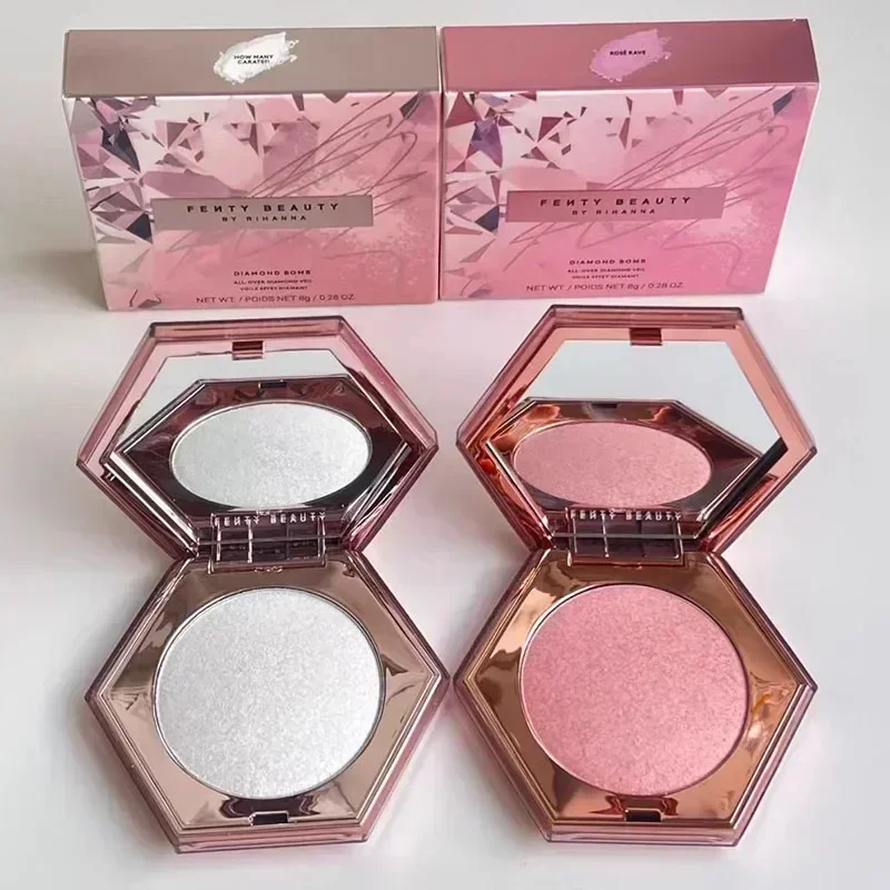 Fenty Beauty المحمولة Killawatt تمييز ثلاثية الأبعاد الماس روز الحجاب Lluminator لوحة الوجه متلألئ الكنتوري الطبيعي عصا #5