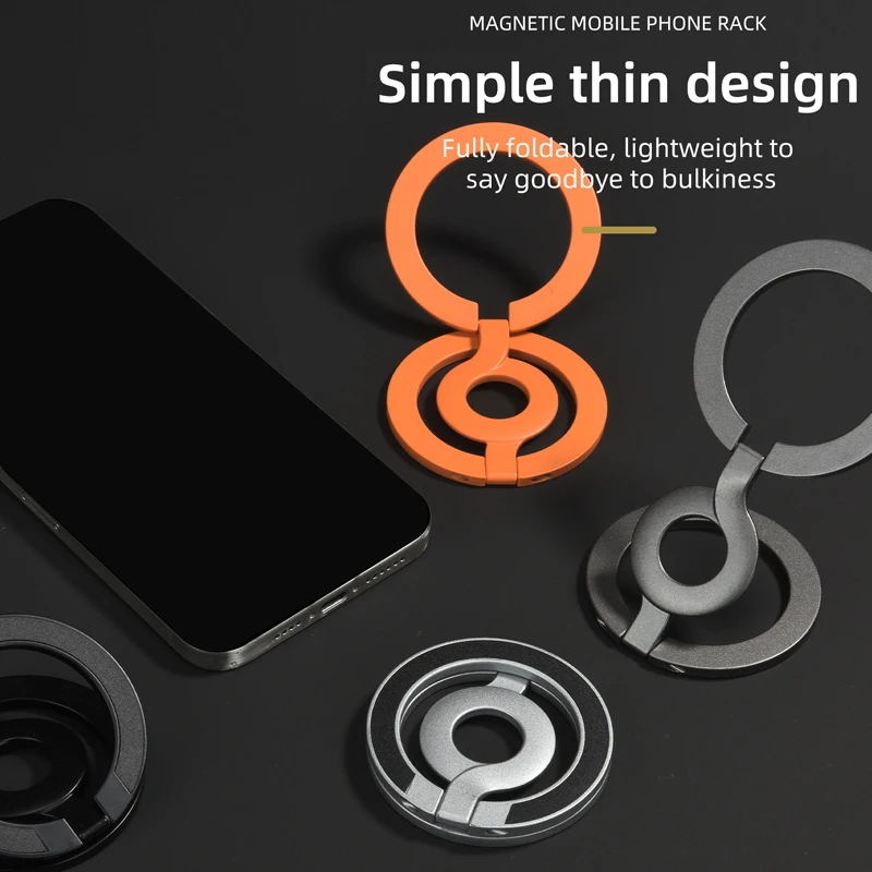 

Desktop Mobile Phone Double-sided Strong Magnetic Holder for Magsafe Gym Folding Metal Magnet Stand for iPhone 17 16 Pro Samsung