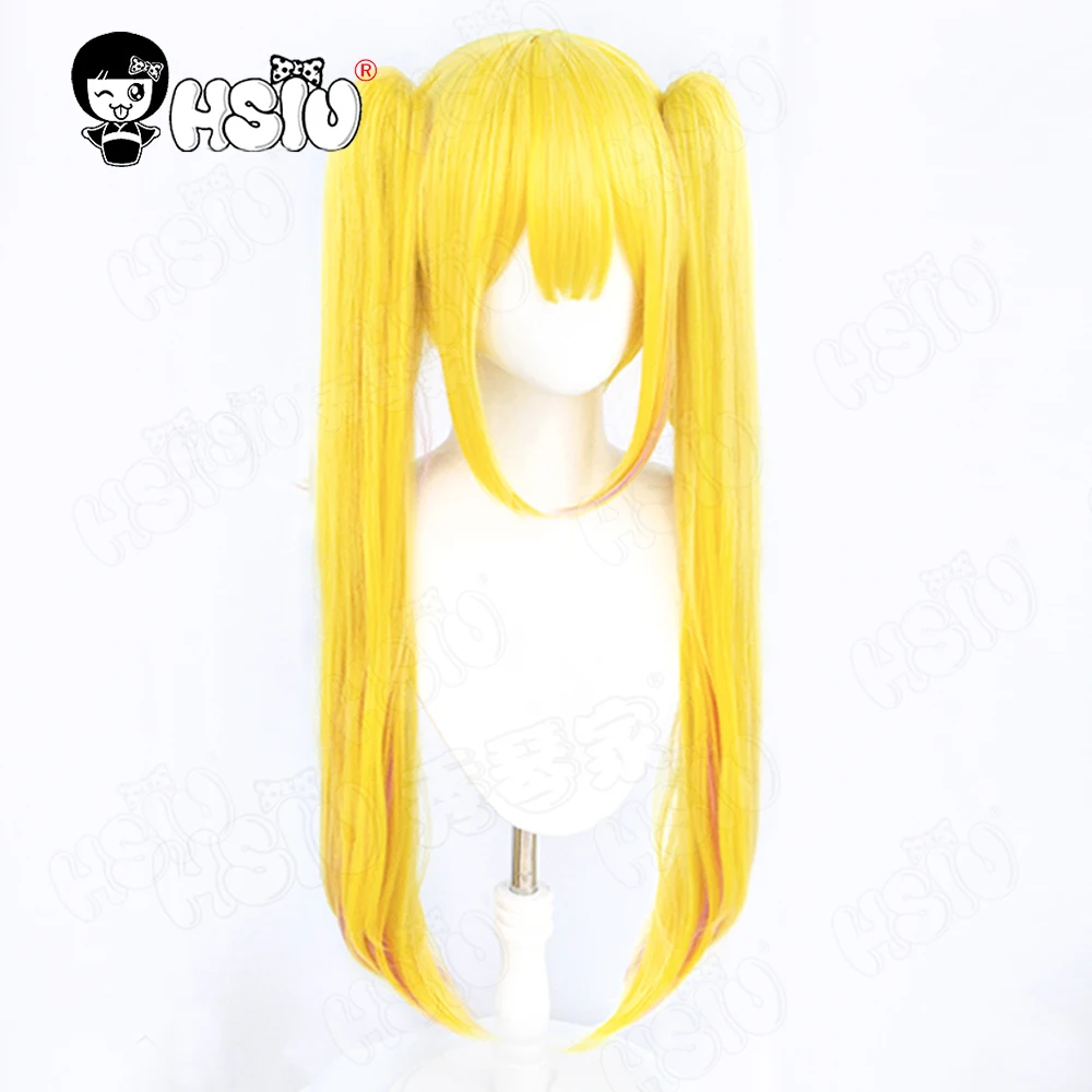 Sarah da Odin Cosplay Wig HSIU 80CM yellow layered purple long hair Synthetic Wig  Anime Salad Bowl of Eccentrics cosplay Wig