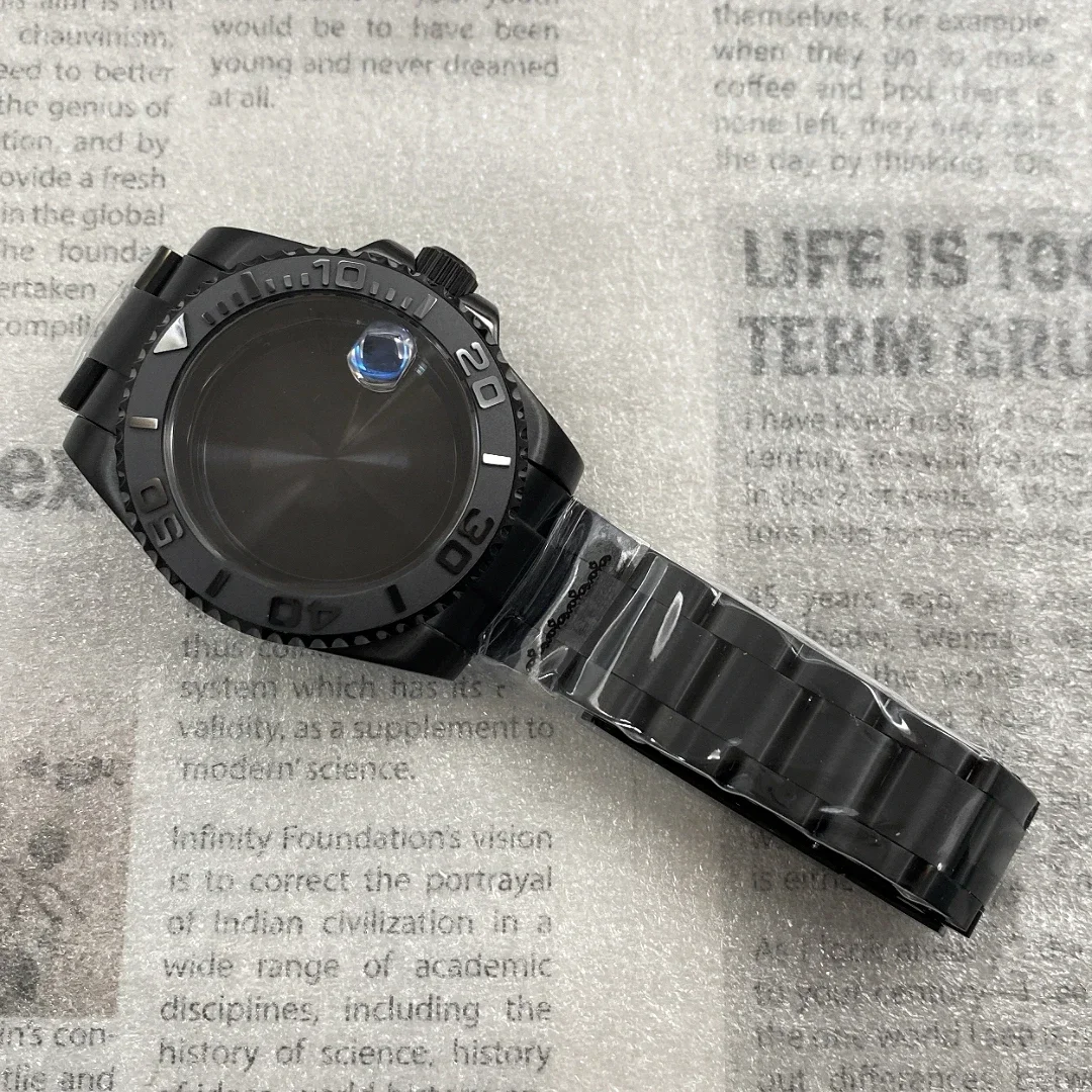 高品質のスチールストラップケース,nh35,nh34ムーブメント,トリムバックル,バンサブマリン,sk,gmtケース,40mm