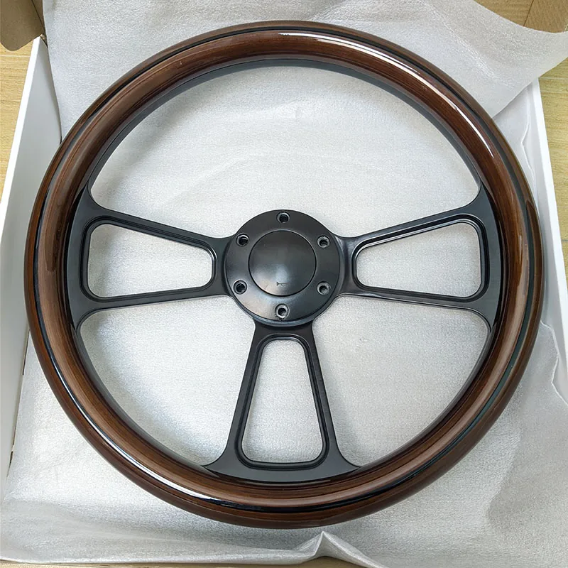 Universal JDM 14inch 350mm Classic Wood Vintage Racing Drift Rally Sport Simulate Game Volante