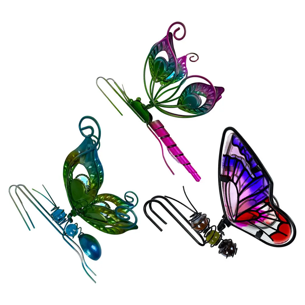 1 set 1 set vlinder libel bloempot hanger decor ijzeren plantenpot ornament tuindecoratie landschap miniatuur plantenbak