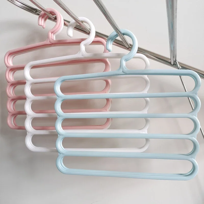 1PCS Pants Hanger Multi-function Hanger Storage Rack Clothes Scarf Belt Towel Non-slip Magic Hanger Clothing Rack Trouser Rack