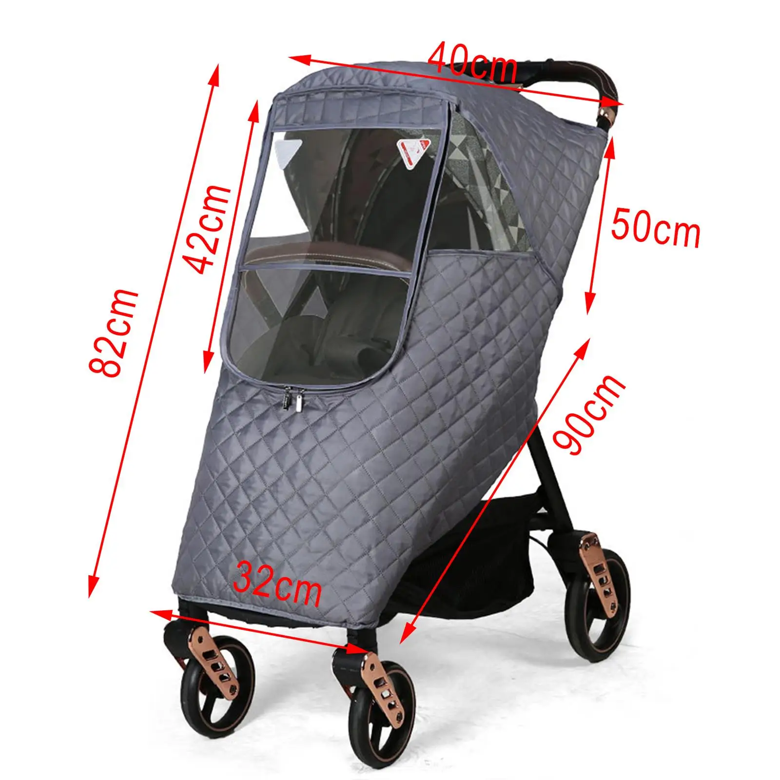 冬用厚みのあるベビーカーレインカバー防水ベビーカー用フルカバー