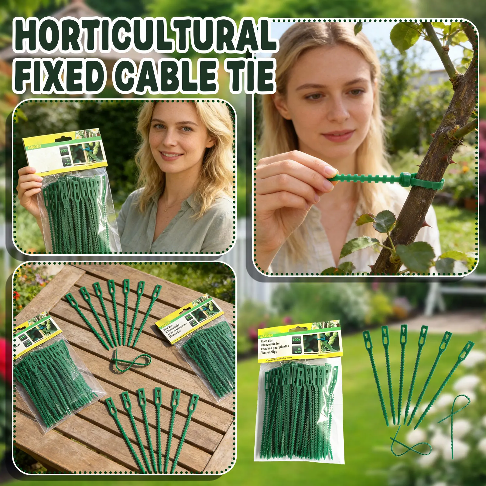 Reusable Adjustable Plant Ties Flexible Garden Clips for Vine Tomatoe Climbing Plant Soft Stems Support Strap Outdoor Use Tools