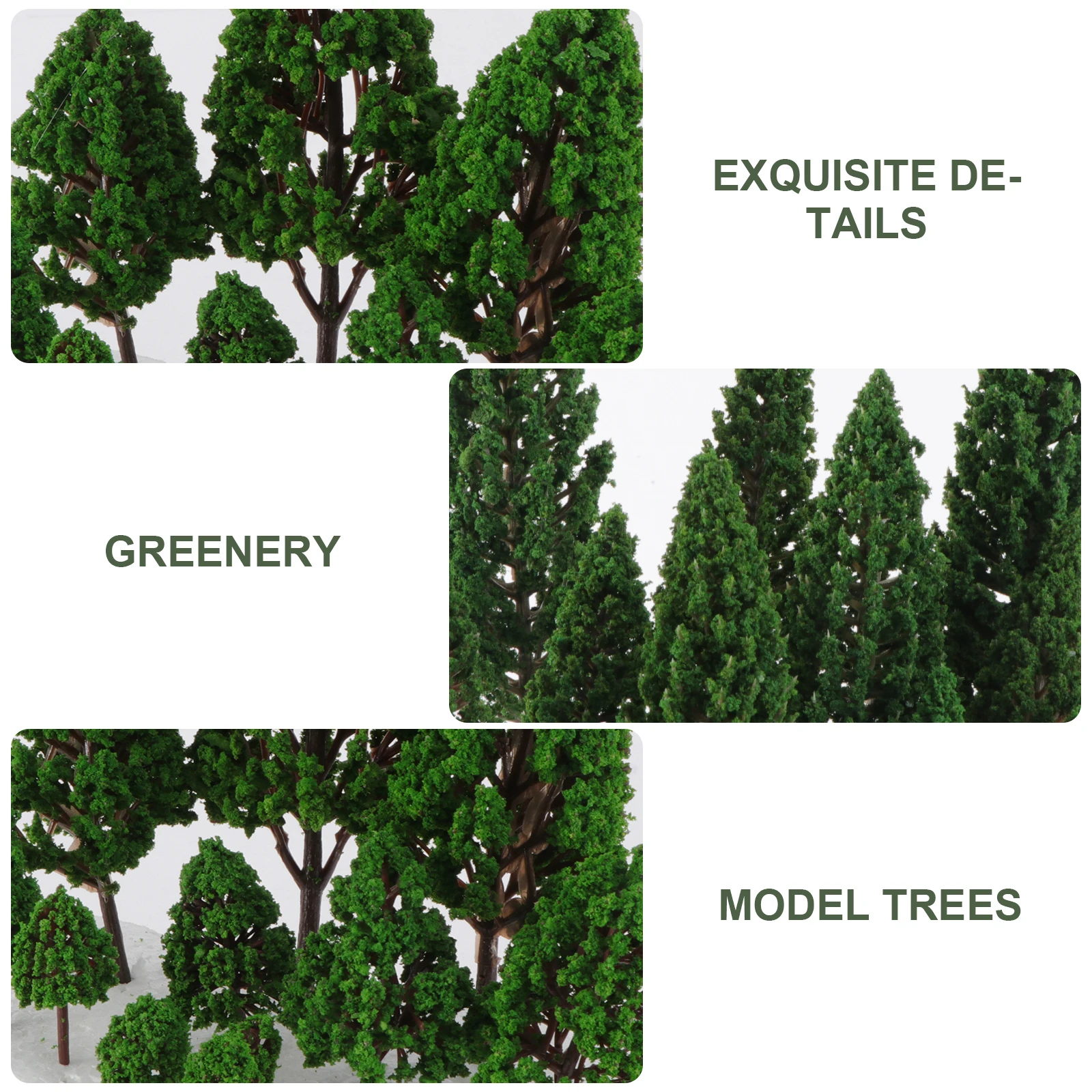 

22pcs Green Tree Set Tree Scenery Landscape For Landscape House Desk Kitchen Decoration Gift Train Model