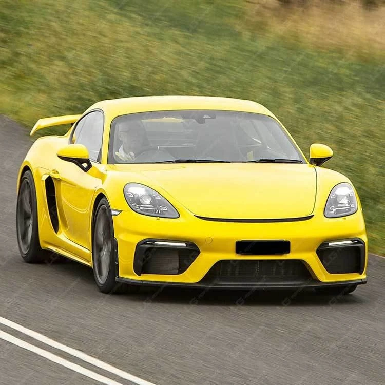 Car Body Modification Kit for Porsche 718 Upgrade GT4 Semi-Carbon Fiber Front Bumper