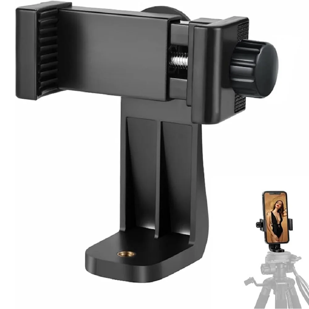 360-Grad-Handy-Clip, kompatibel mit 1/4 Schraube, Handy-Halterung, Stativhalterung, Schreibtisch-Stativ-Zubehör für Kameraständer