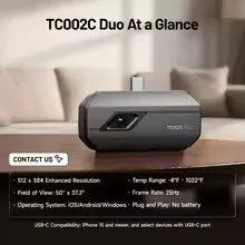 TOPDON TC002C DUO Thermal Camera for IOS/Android 256 X 192 IR High Resolution Infrared Test Report Upgraded Version of TC002