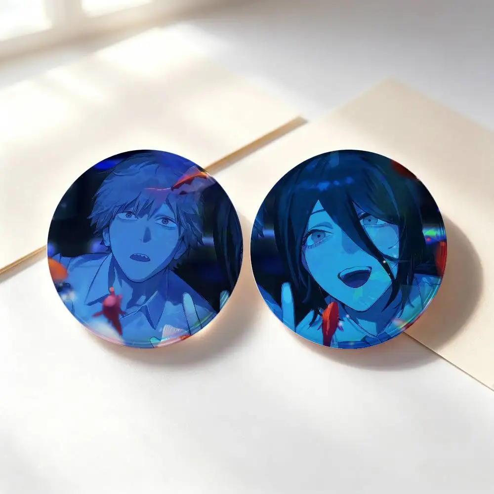 Chainsaw Man Denji Reze Anime Badges 25 32 44 58 75 Mm Round Cosplay Pin Bag Decor Fans Collect Friends Gifts Brooch Souvenir