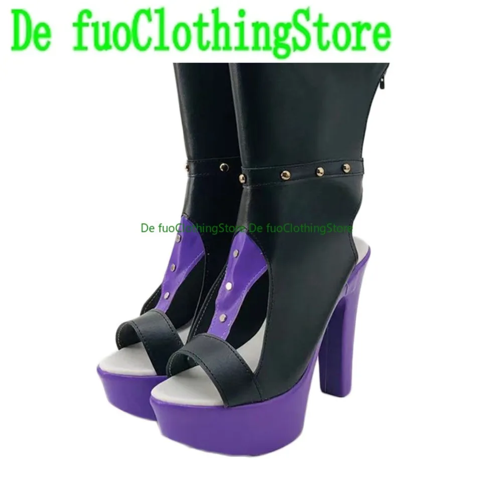 Defuo bb cosplay sapatos anime botas de convenção anime jogo rpg sapatos e botas festa de halloween