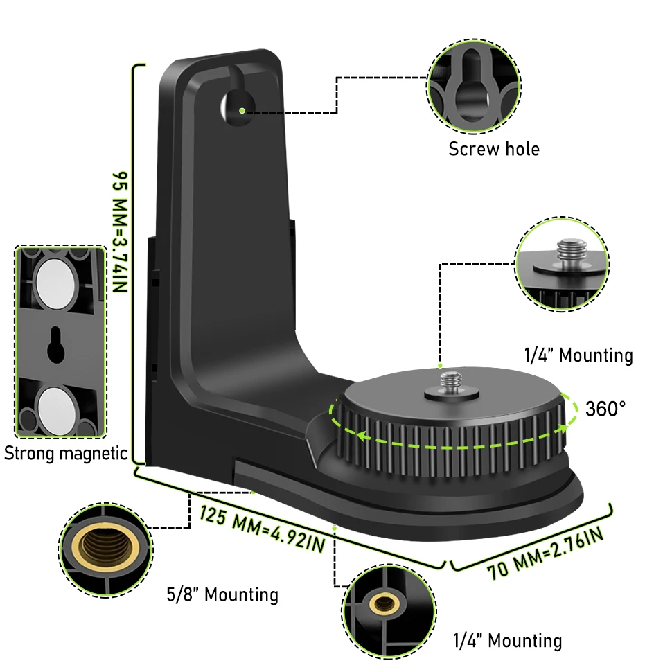 New Super Magnetic Universal Leveling Support for Laser Level, Durable and Convenient L-Bracket Leveling Holder