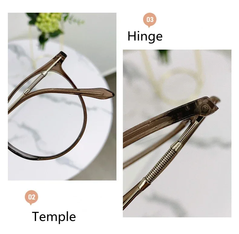 Neue Retro Katzenauge Rahmen Lesespiegel Myopie Rahmen für Männer und Frauen Oval Frühling Bein Optische Rahmen Mode Gläser oculos – Detail 14