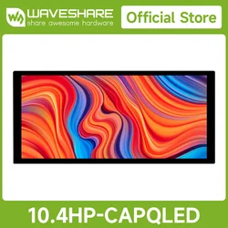 Waveshare 10.4inch QLED Quantum Dot Display, Capacitive Touch, High Brightness, 1600×720, Optical Bonding Toughened Glass Panel