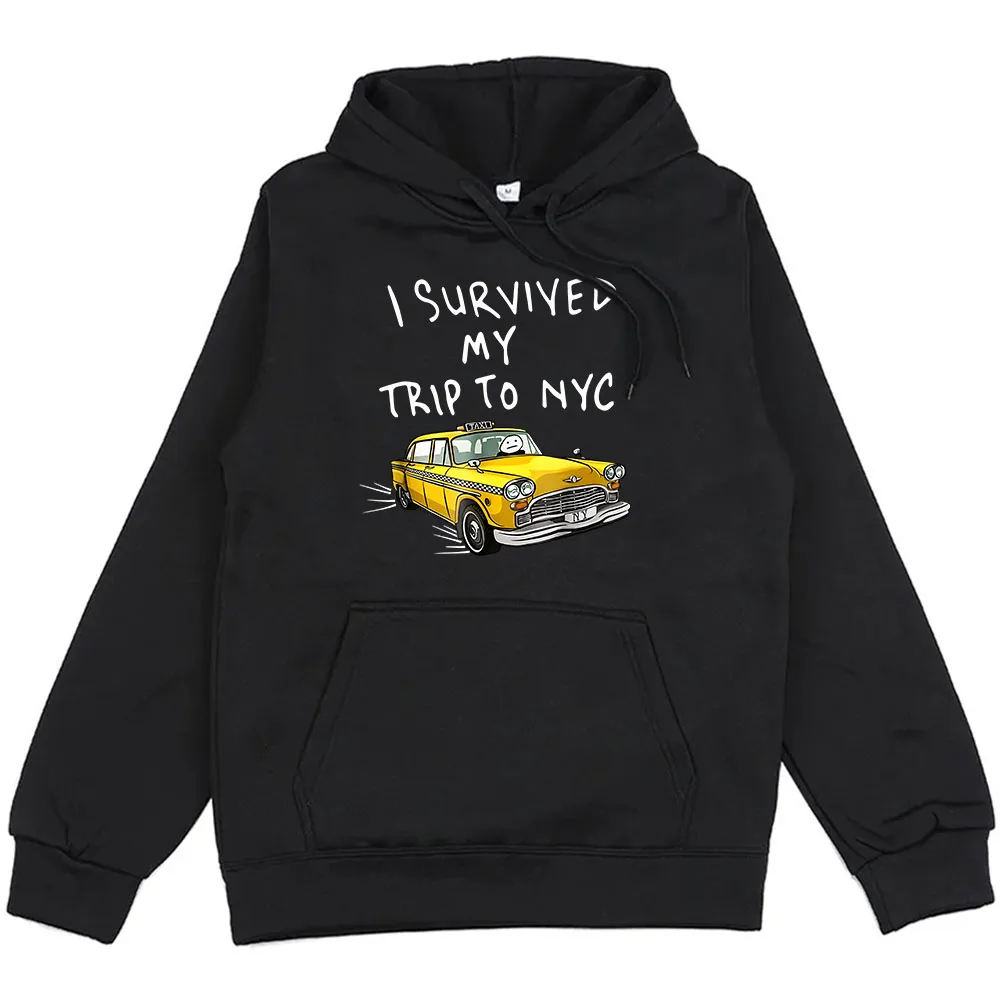 I Survived My Trip To NYC Hoodies Tom Holland Graphic Sweatshirt Printing Clothes Casual Winter Long Sleeve Pullovers Sudaderas