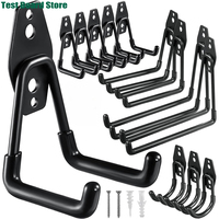 1Pce heavy-duty garage storage practical hook, steel tool storage hook, used for wall installation, anti slip coating