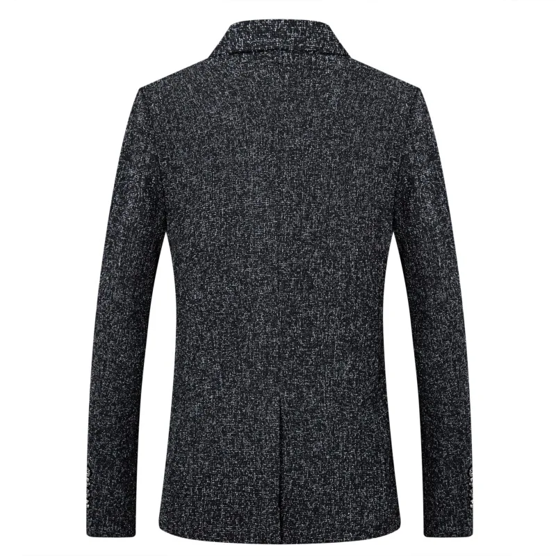 Veste décontractée en laine fine pour homme, petit haut moulant, coupe couvertes, beau haut simple imbibé, vêtements d'extérieur d'âge moyen, automne, 1-A14