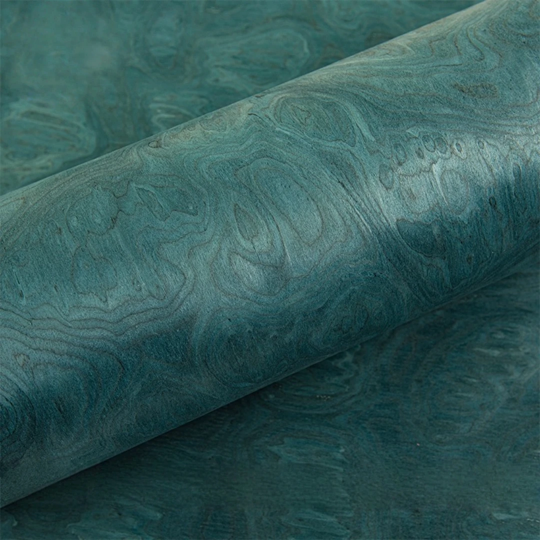 58x250cm Blue Burl Engineered Wood Veneer For Furniture Cabinets Wall Panels Interior Decoration And Creative Design Projects