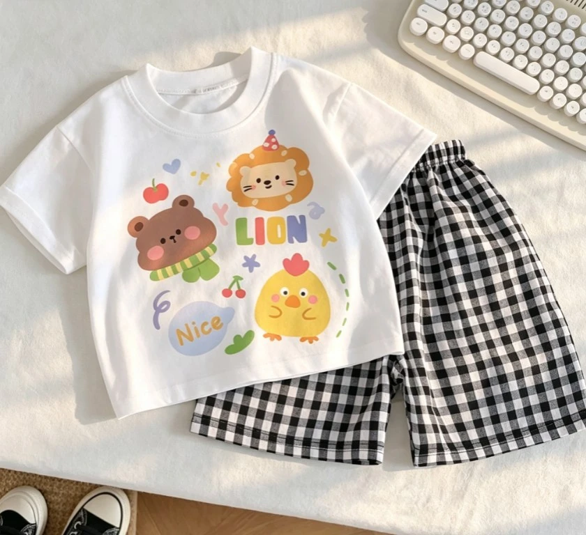 Kids' T-Shirt & Gingham Shorts Set — product detail 2