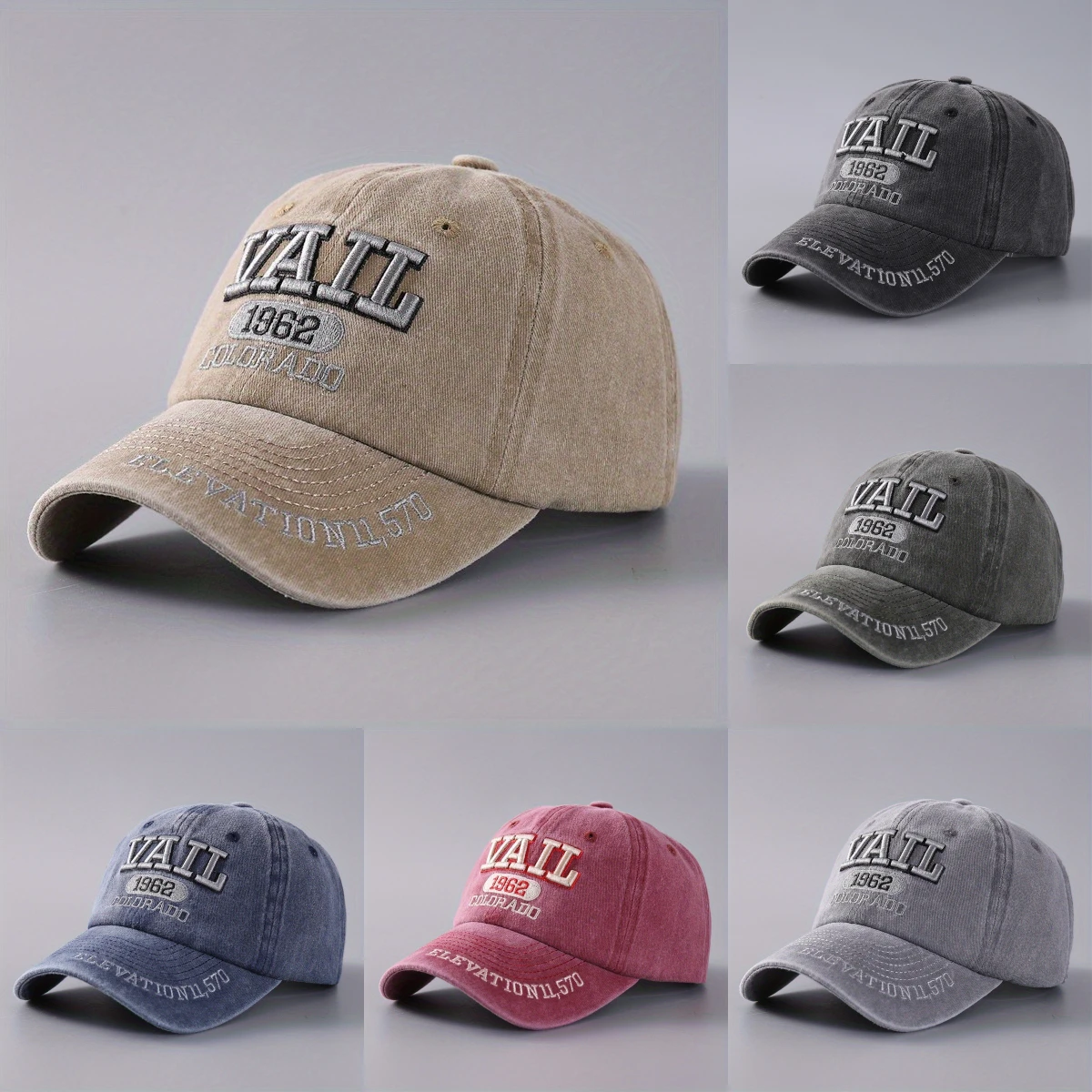 

Man VAIL Letters Embroidery Duckbill Hat Casual Versatile Neutral Hip-hop Cap Fishing Cycling Outdoor Sport Sun Shading Hat