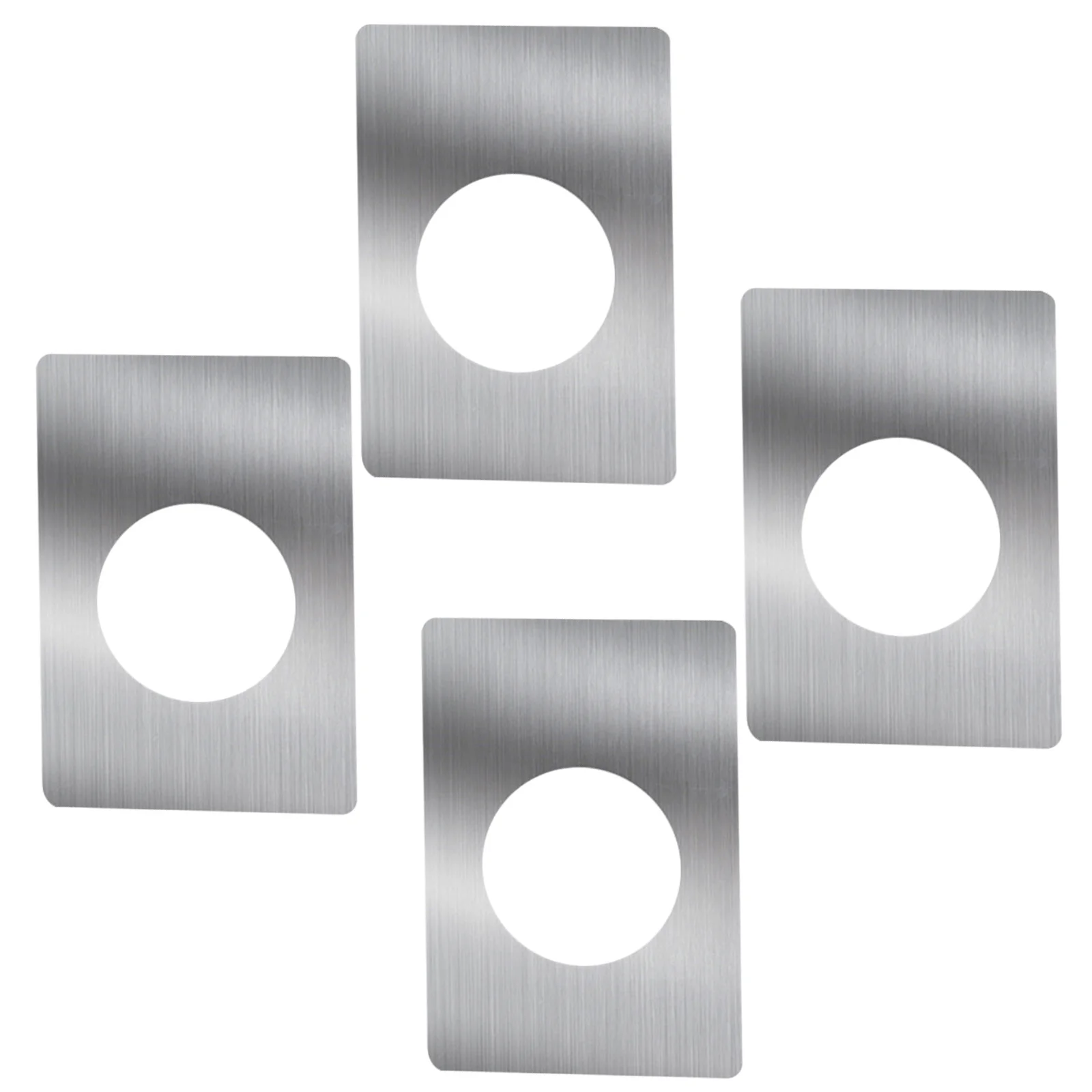 

4Pcs Door Lock Repair Plate Reinforce Weak Spots Stainless Steel Security Upgrade for Damaged Areas Hole Filler Cover Plate Kit