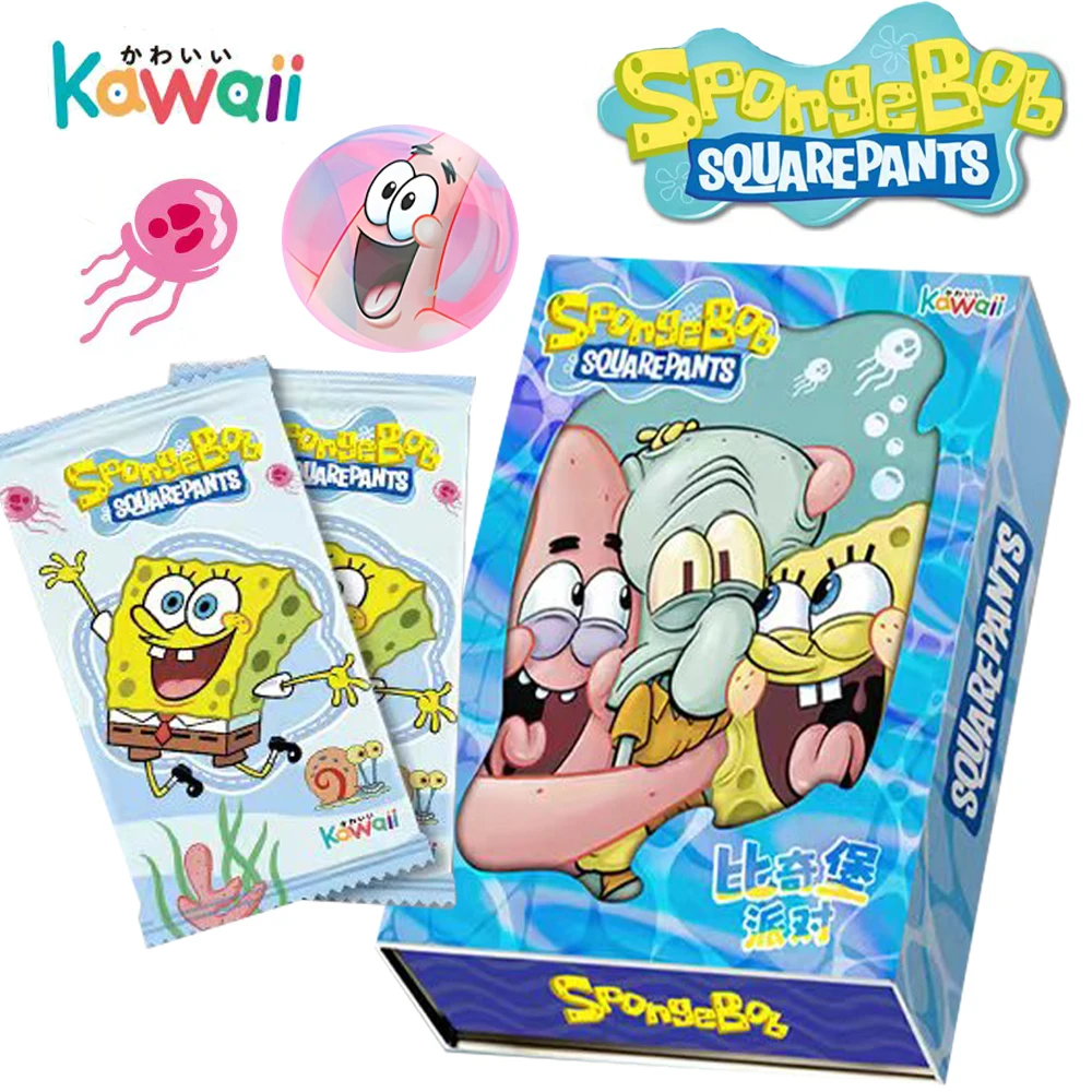 SpongeBob SquarePants Card For Children Anime Popular Characters Cartoon Cute Funny Rare Trading Cards Collection Festival Gifts