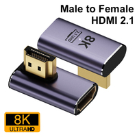 8K HDMI-compatible Extender Adapter 90 Degree Male To Female Converter 4K 120Hz UHD2.1 Elbow For PS4 PS5 HDTV Laptop Monitor Pro