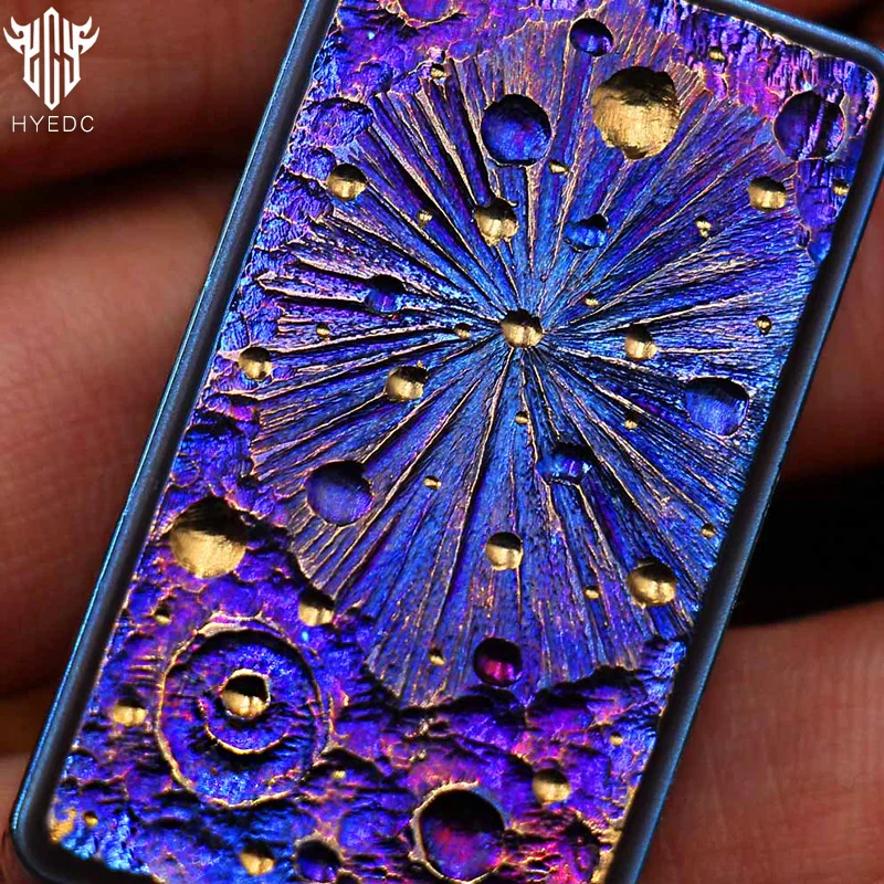 Starry Sky Titanium Alloy Push Card Flip Cards Push Cards Decompression Gods Snapping Coins Fingertip Gyro Toy EDC