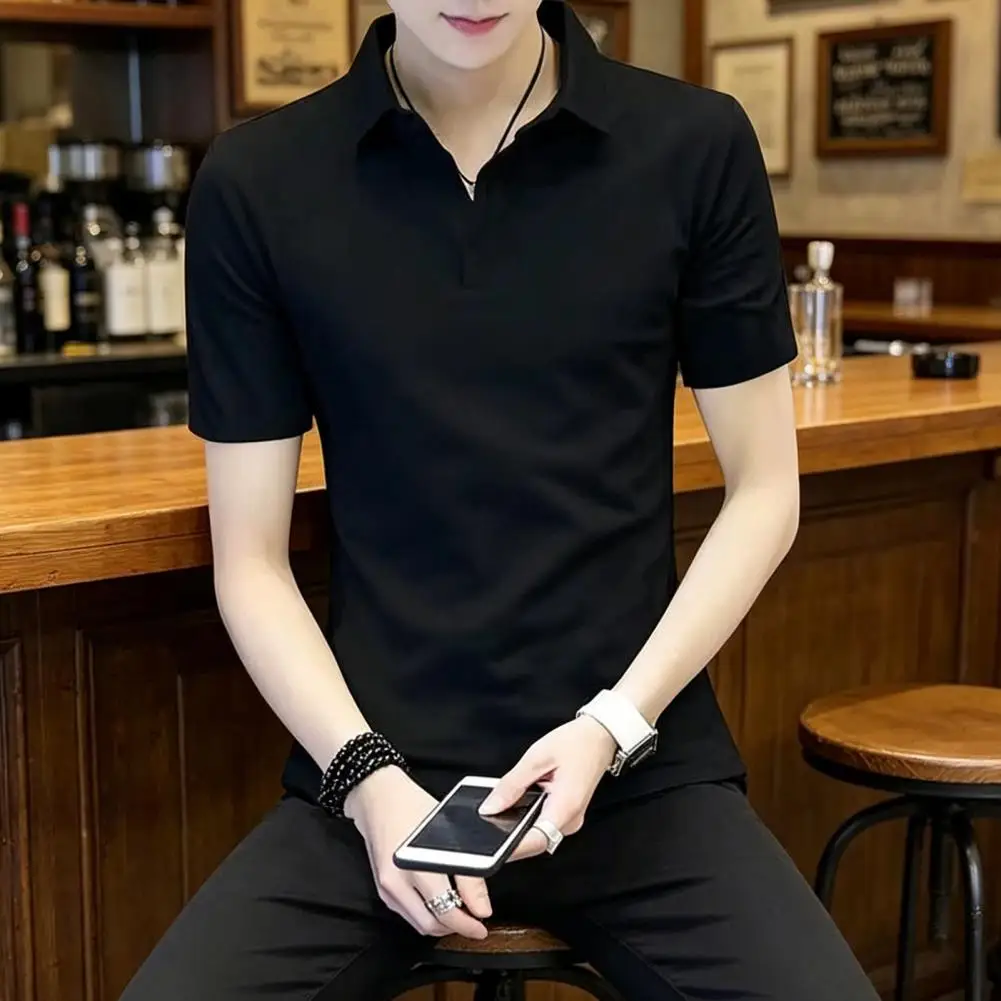 

Regular Fit Men Tops Breathable T Shirts Casual Shirts Soft Short Sleeve Tops for Daily Life Parties Office Travel Outdoor Wear