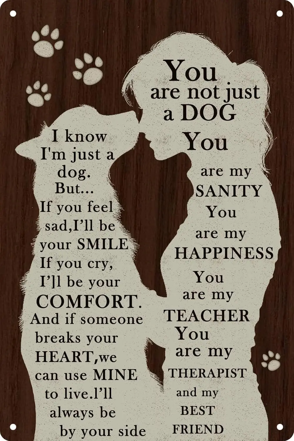 Funny Retro Metal Tin Sign I Know I;M Just A Dog Bathroom Decor Poster Wall Art Vintage For Man Cave For Living Room Wall Home D