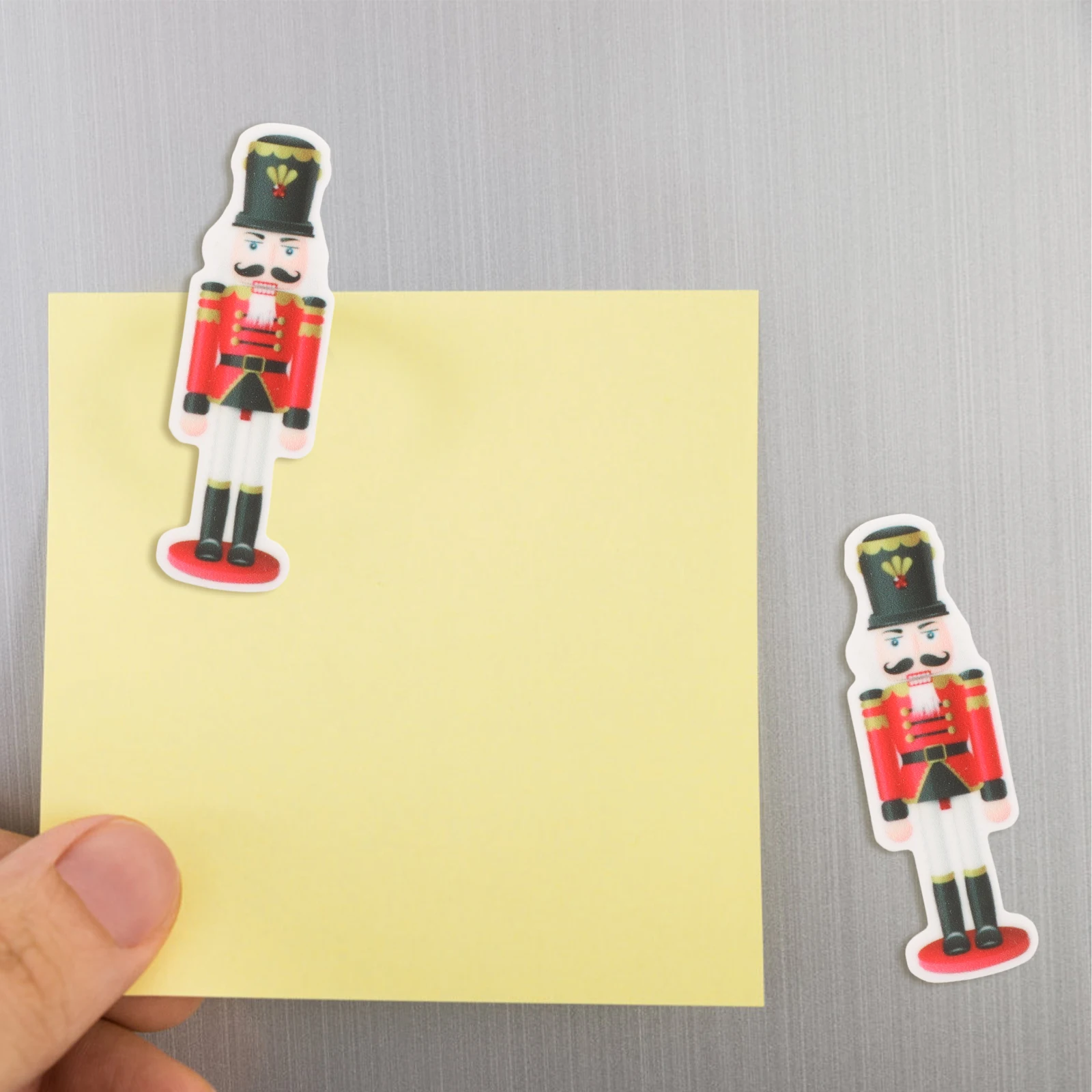

10pcs Christmas Nutcracker Fridge Magnets Resin Decoration Kitchen Stickers Home Metal Door Holiday Xmas Fridge Decorations