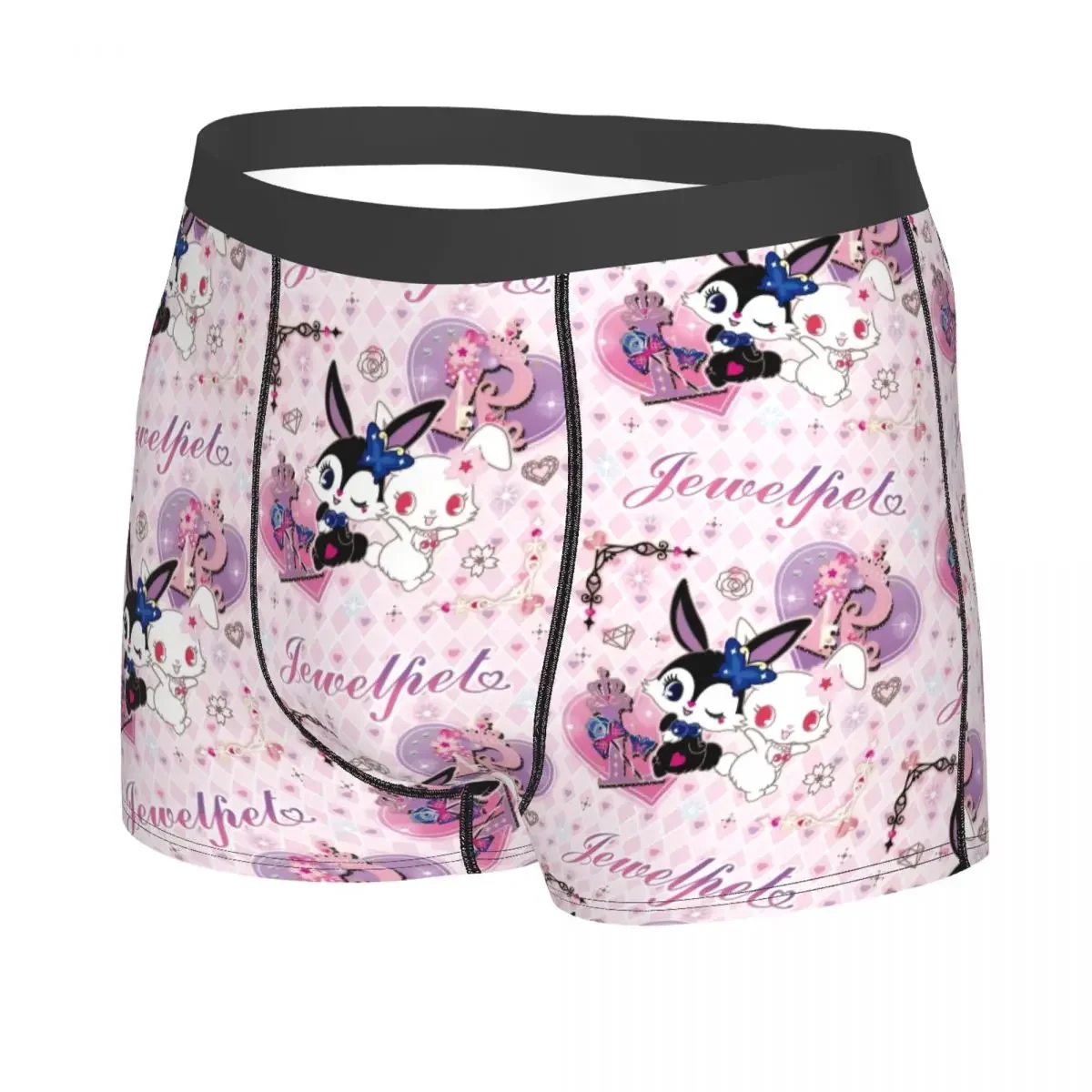 Custom Cartoon Jewelpet Sanrio Japanese Anime Underwear Men Breathable Boxer Briefs Shorts Panties Soft Underpants For Male