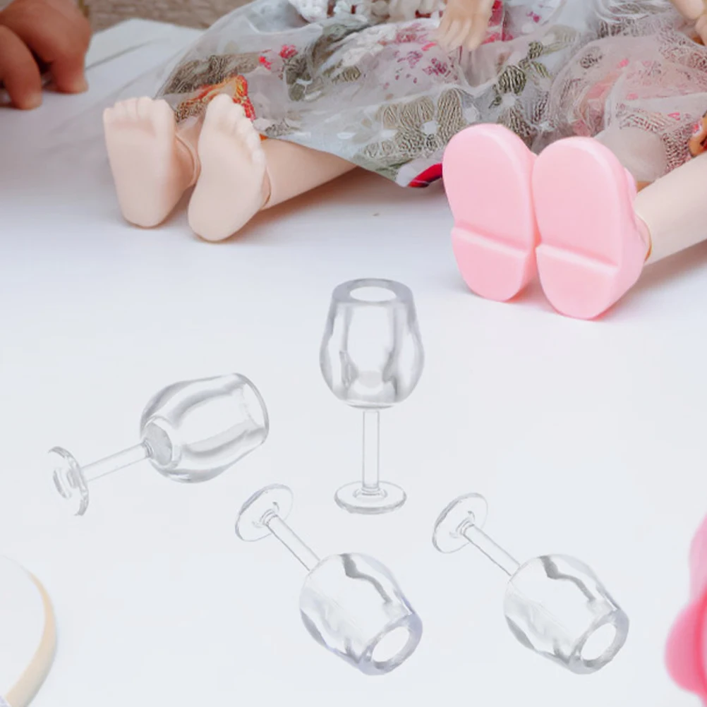 

Miniature Glass House Accessories Toys for Dollhouse Drinking Glasses Kitchen Furniture Cups