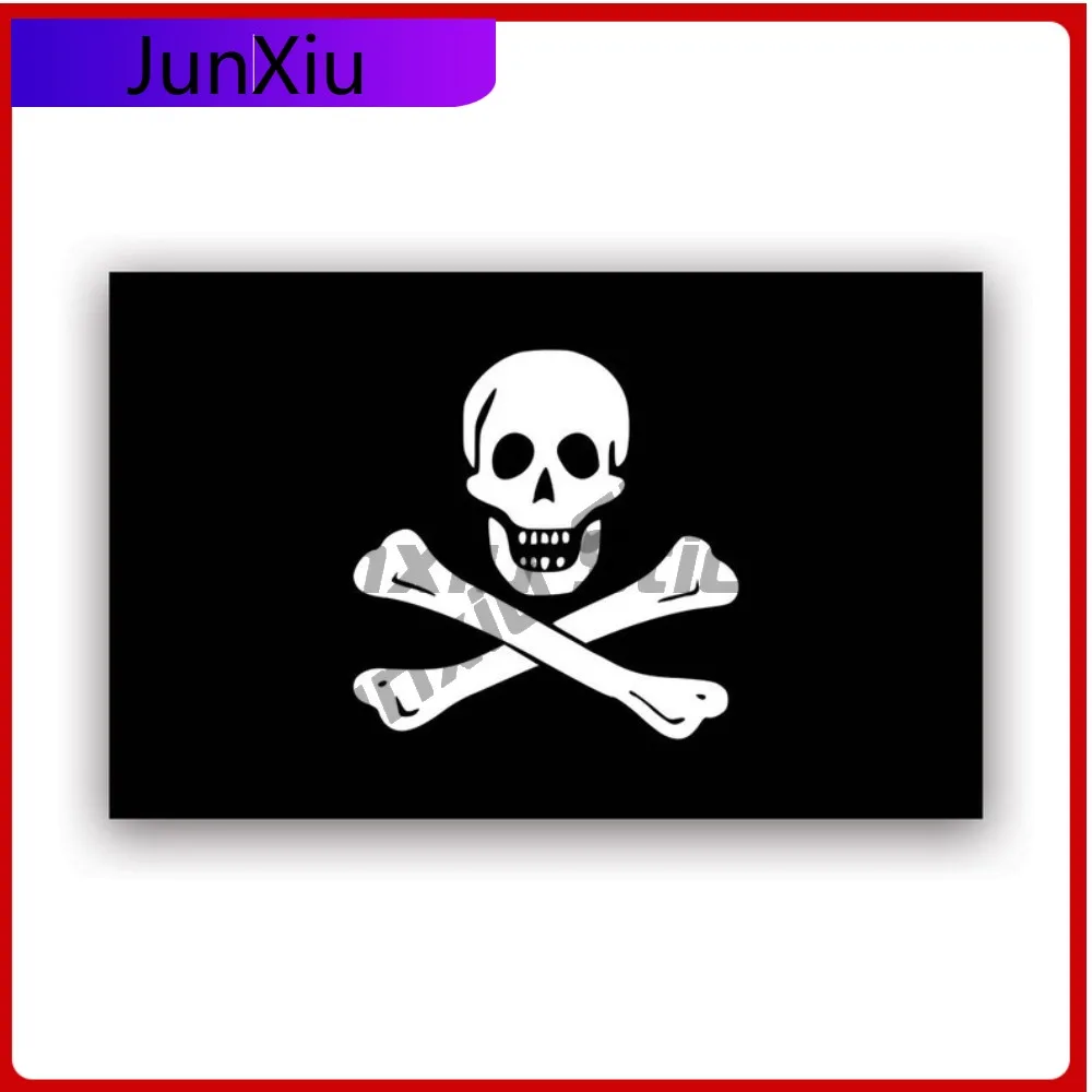 

Jolly Roger Edward Waterproof Fade Resistant Sport For Helmet Car Body Laptop Easy Apply Removable Accessories Car Window