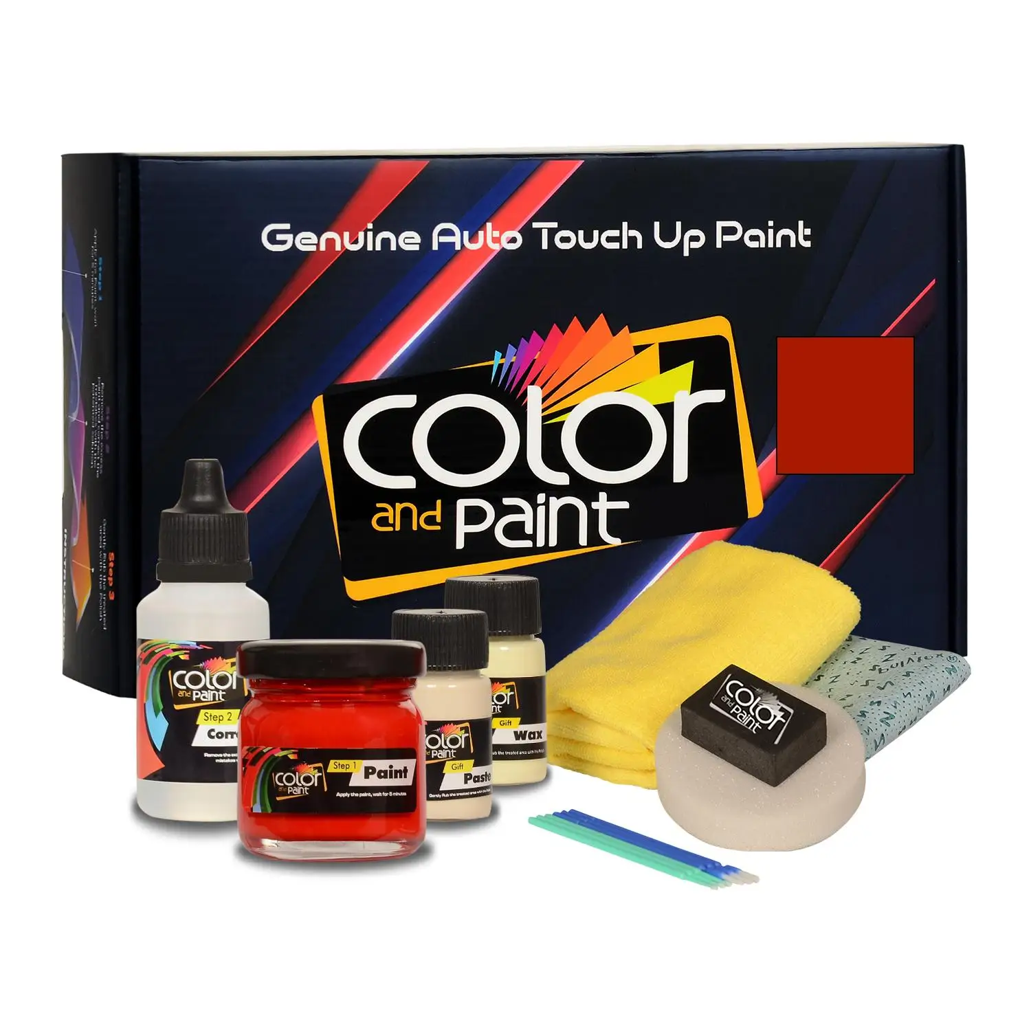 

Color and Paint compatible with Ford America Automotive Touch Up Paint - HOT PEPPER RED PEARL - EA - Plus care